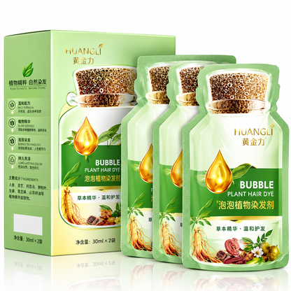 Natural Plant Hair Dye, Corzen Bubble Hair Color, New Botanical 3-Pack Box