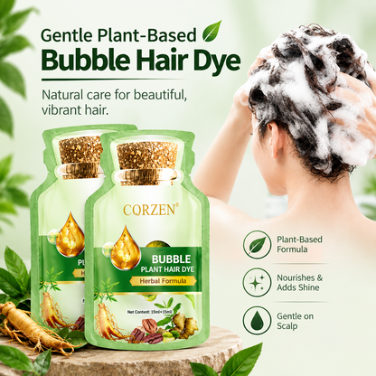 Natural Plant Hair Dye, Corzen Bubble Hair Color, New Botanical 3-Pack Box