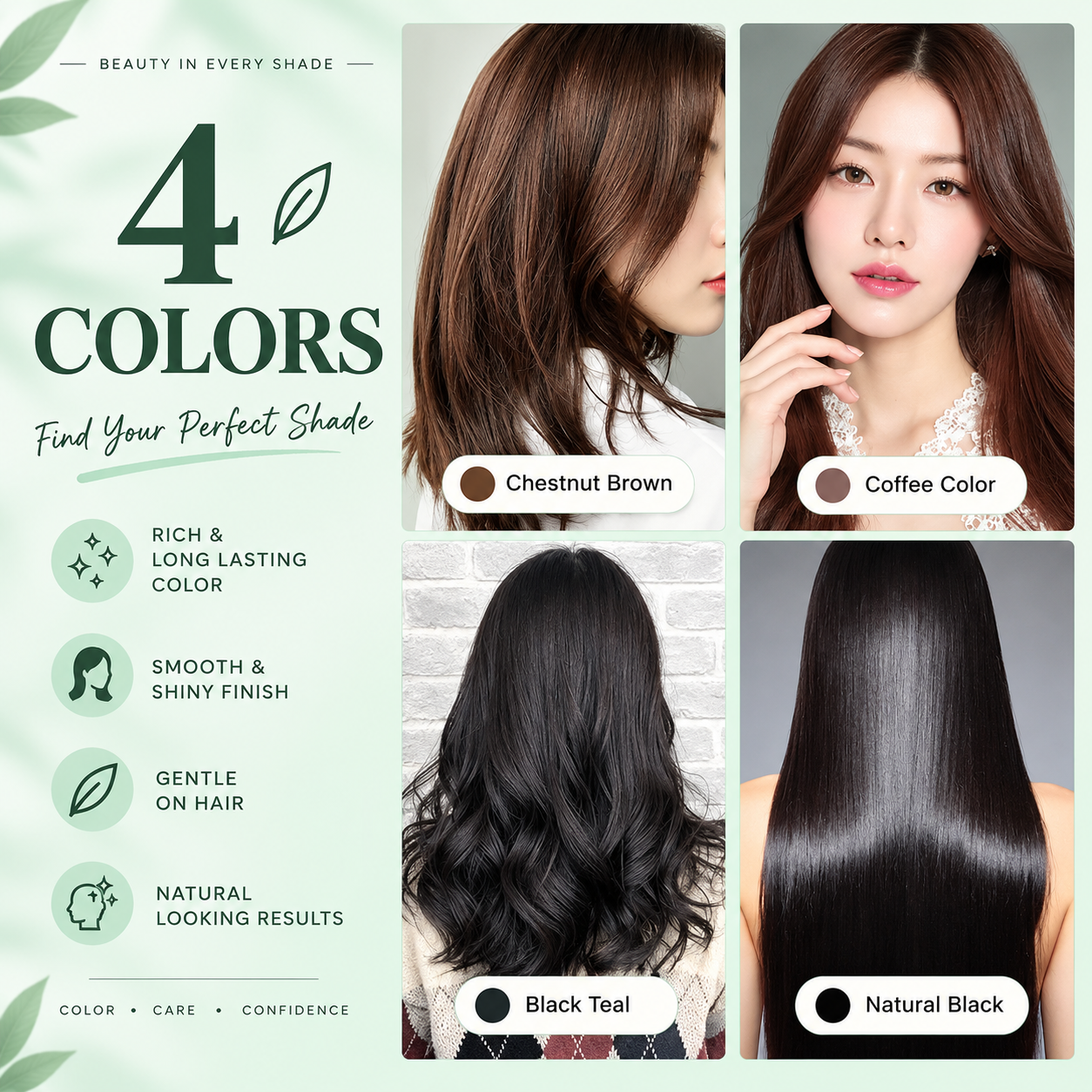 Natural Plant Hair Dye, Corzen Bubble Hair Color, New Botanical 3-Pack Box