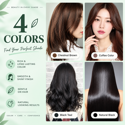 Natural Plant Hair Dye, Corzen Bubble Hair Color, New Botanical 3-Pack Box